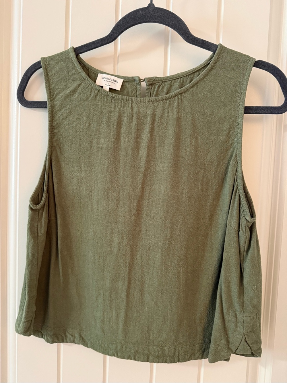 Gentle Fawn Olive Cold-Shoulder Tank Top